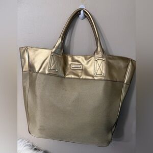Versace Gold Mesh Lined Tote Bag Handbag